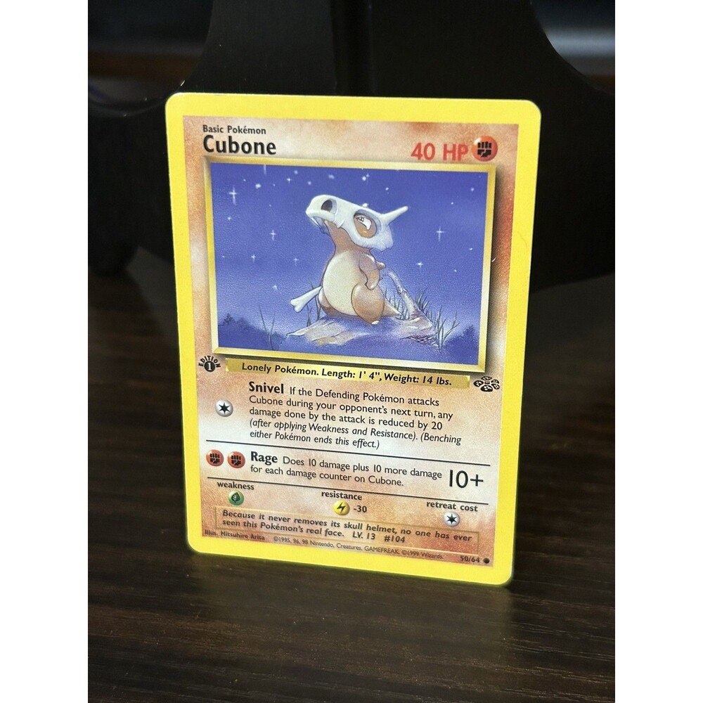 Vtg Cubone 50/64 1st Edition Jungle Basic Pokemon Card TCG